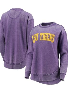 LSU Tigers Purple Poncho Crewneck Sweatshirt Collegiate Football Fan Shirt Sz XL